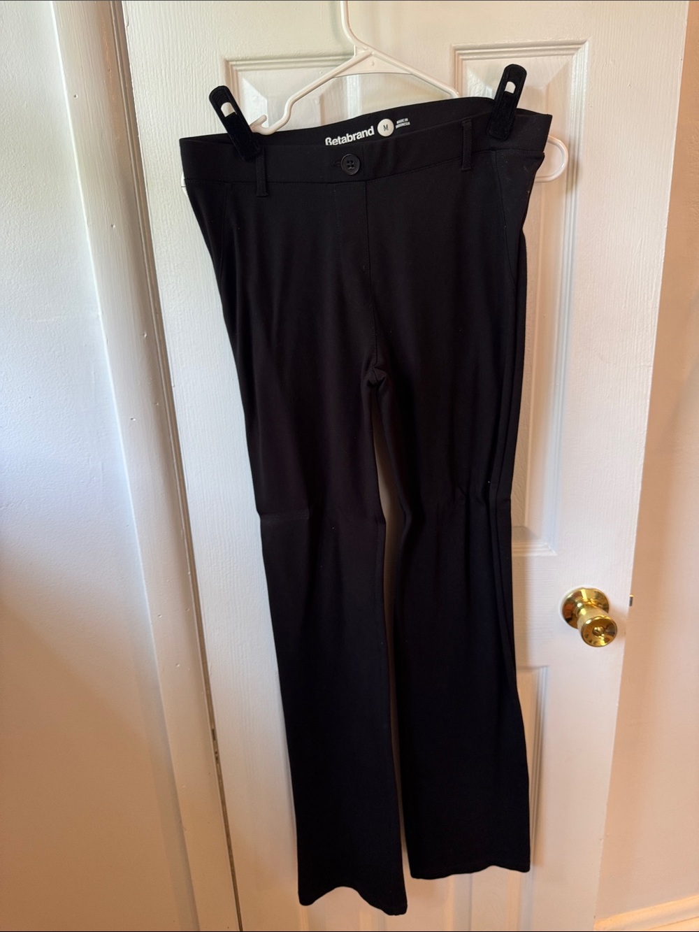 Betabrand Black Stretch Flare Pants